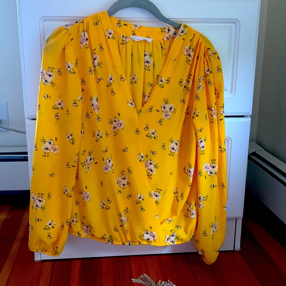Yellow floral Elodie blouse, barely worn